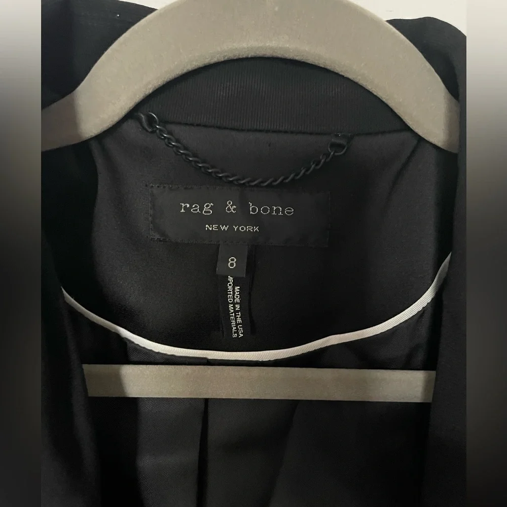 Rag & bone black blazer women’s size 8 - Picture 2 of 5